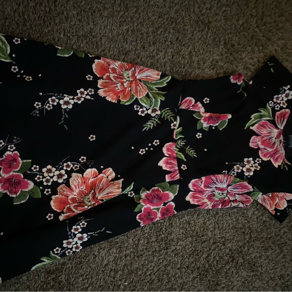 Black floral dress